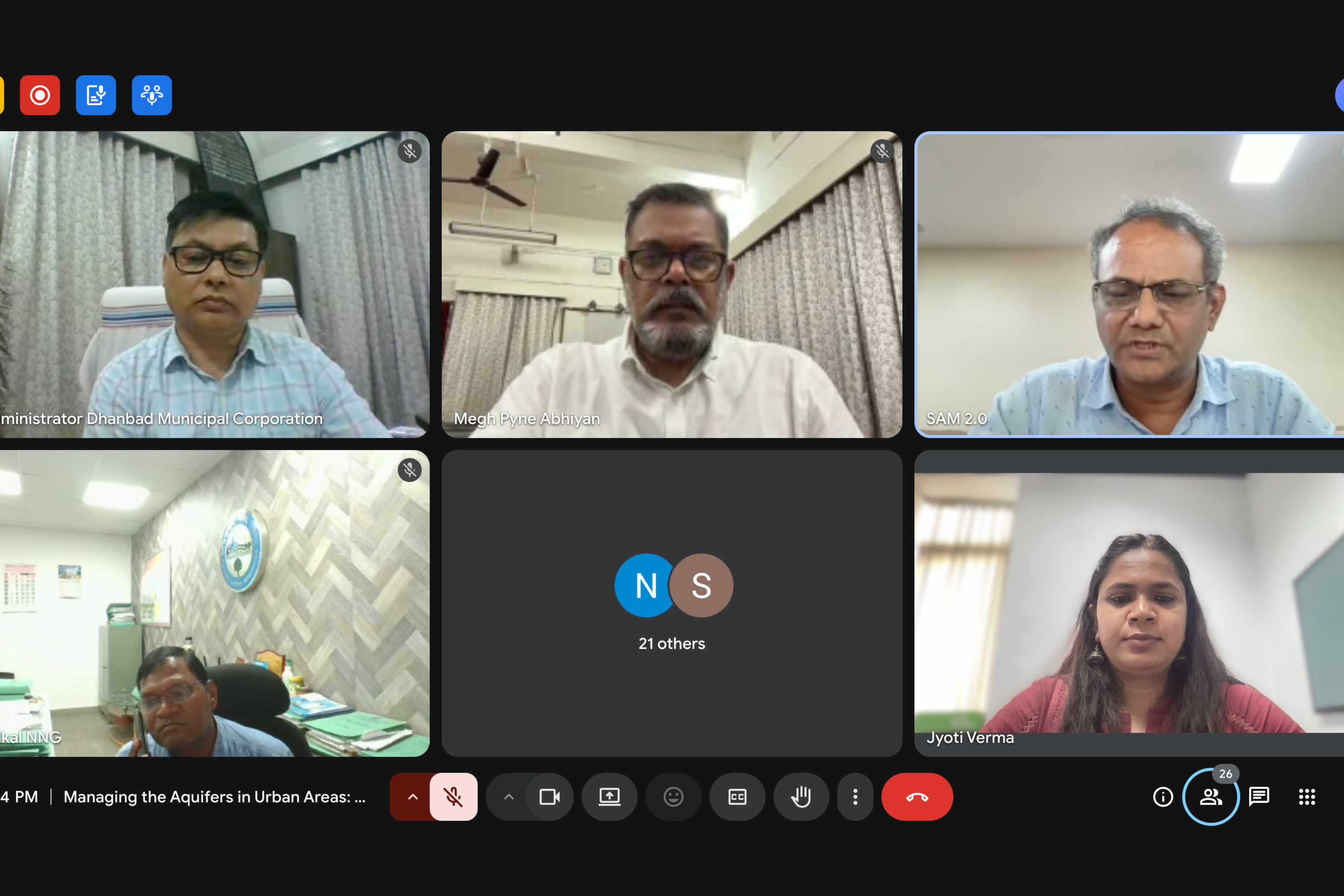 Webinar on “Managing the Shallow Aquifers in Urban Areas: A Case of Dhanbad City”
